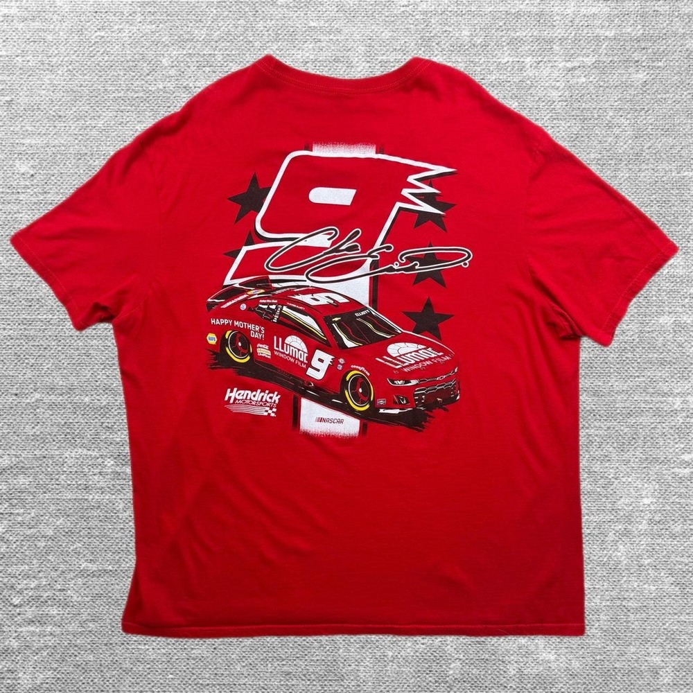 Chase Elliott "9" Hendrick Motorsports NASCAR Racing Graphic Tee Shirt Red 3XL
